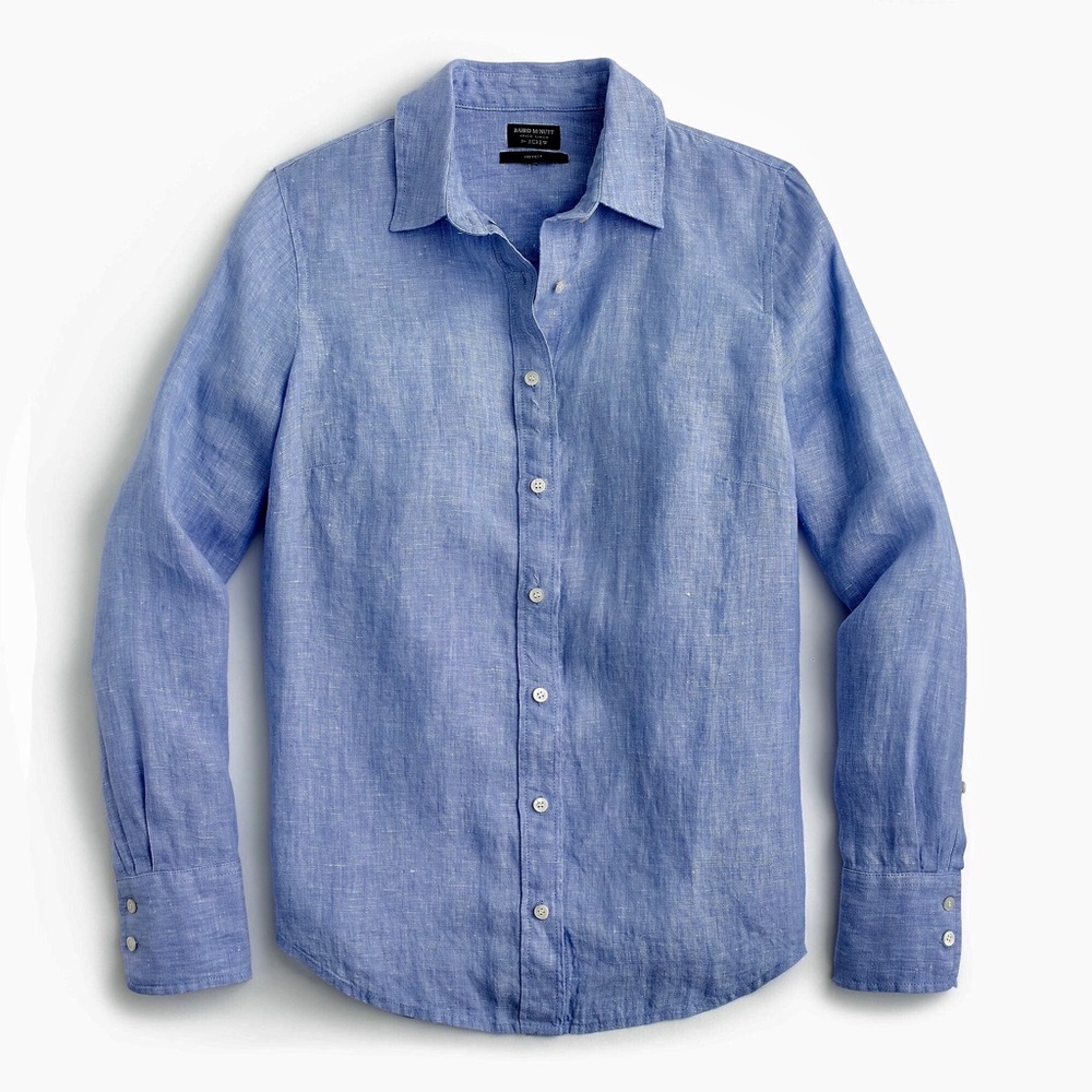 J. Crew Linen Perfect Button-Up - 00